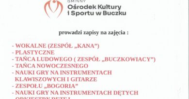 Gminny Ośrodek Kultury i Sportu w Buczku – Informacja