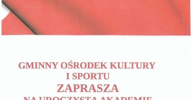 Gminny Ośrodek Kultury i Sportu zaprasza na uroczystą akademię pt. „Radość Listopadowej nocy” 2023